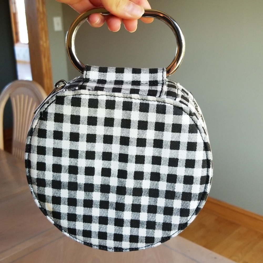 Small black and white Purse
